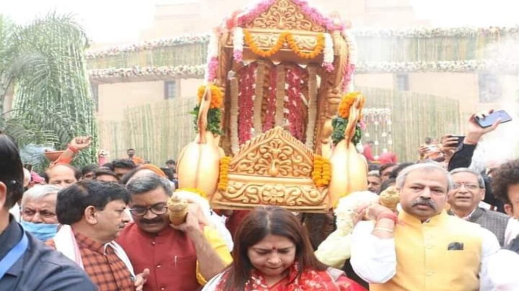 अन्नपूर्णा रथ यात्रा 2021-माननीय संस्कृति मंत्री जी द्वारा माता अन्नपूर्णा देवी मूर्ति की पुनर्स्थापना का समारोह,नई दिल्ली